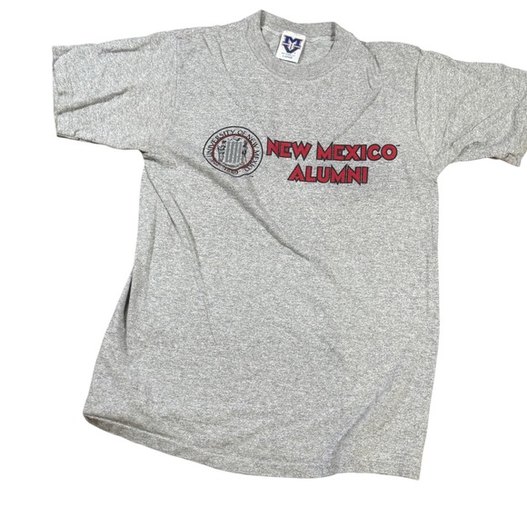 Vintage MV Sport University of New Mexico‎ Alumni T-Shirt College Gray Large - Picture 1 of 8